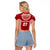 Personalised Tonga Rugby Raglan Cropped T Shirt Mate Ma'a Tonga Champions LT7 - Polynesian Pride