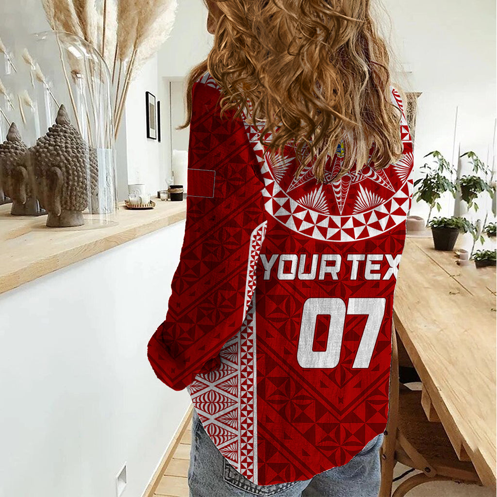 Personalised Tonga Rugby Women Casual Shirt Mate Ma'a Tonga Champions LT7 - Polynesian Pride