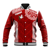 Personalised Tonga Rugby Baseball Jacket Ikale Tahi Champions World Cup 2023 LT7 Unisex Red - Polynesian Pride