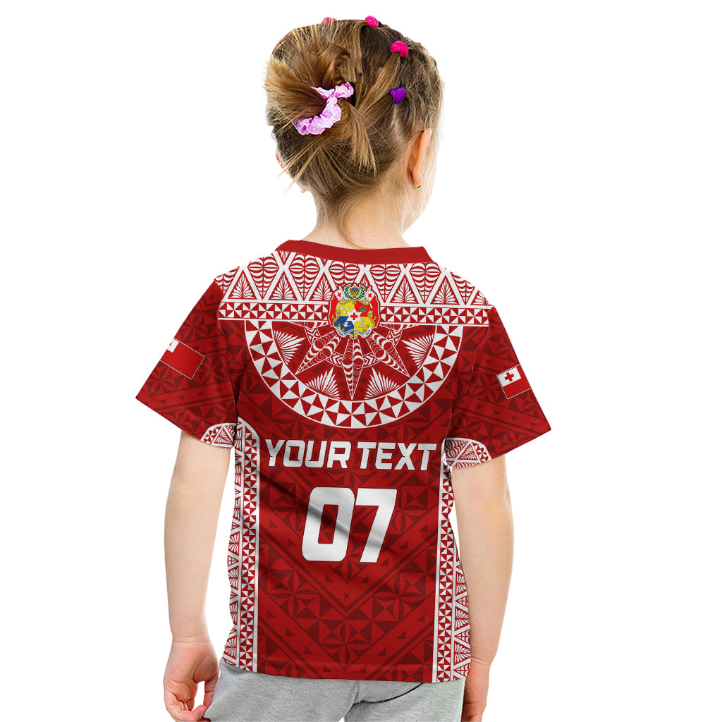 Personalised Tonga Rugby Kid T Shirt Ikale Tahi Champions World Cup 2023 LT7 - Polynesian Pride