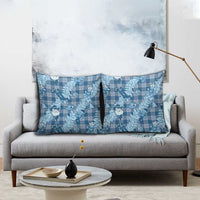 Blue Palaka Hawaii Cowboy Christmas Pillow Cover Paniolo Mix Maile Lei - Polynesian Pride