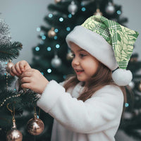Green Palaka Hawaii Cowboy Christmas Santa Hat Paniolo Mix Maile Lei LT7 - Polynesian Pride