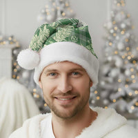Green Palaka Hawaii Cowboy Christmas Santa Hat Paniolo Mix Maile Lei LT7 - Polynesian Pride
