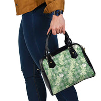 Green Palaka Hawaii Cowboy Christmas Shoulder Handbag Paniolo Mix Maile Lei LT7 - Polynesian Pride