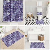 Purple Palaka Hawaii Cowboy Christmas Bathroom Set Paniolo Mix Maile Lei LT7 - Polynesian Pride
