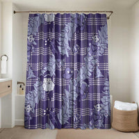 Purple Palaka Hawaii Cowboy Christmas Bathroom Set Paniolo Mix Maile Lei LT7 Shower Curtain Only Purple - Polynesian Pride