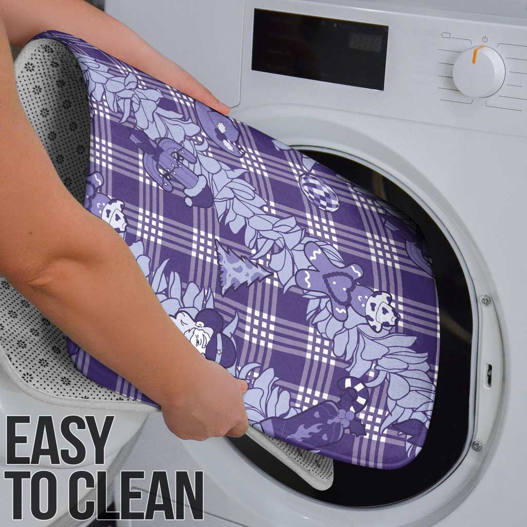 Purple Palaka Hawaii Cowboy Christmas Bathroom Set Paniolo Mix Maile Lei LT7 - Polynesian Pride
