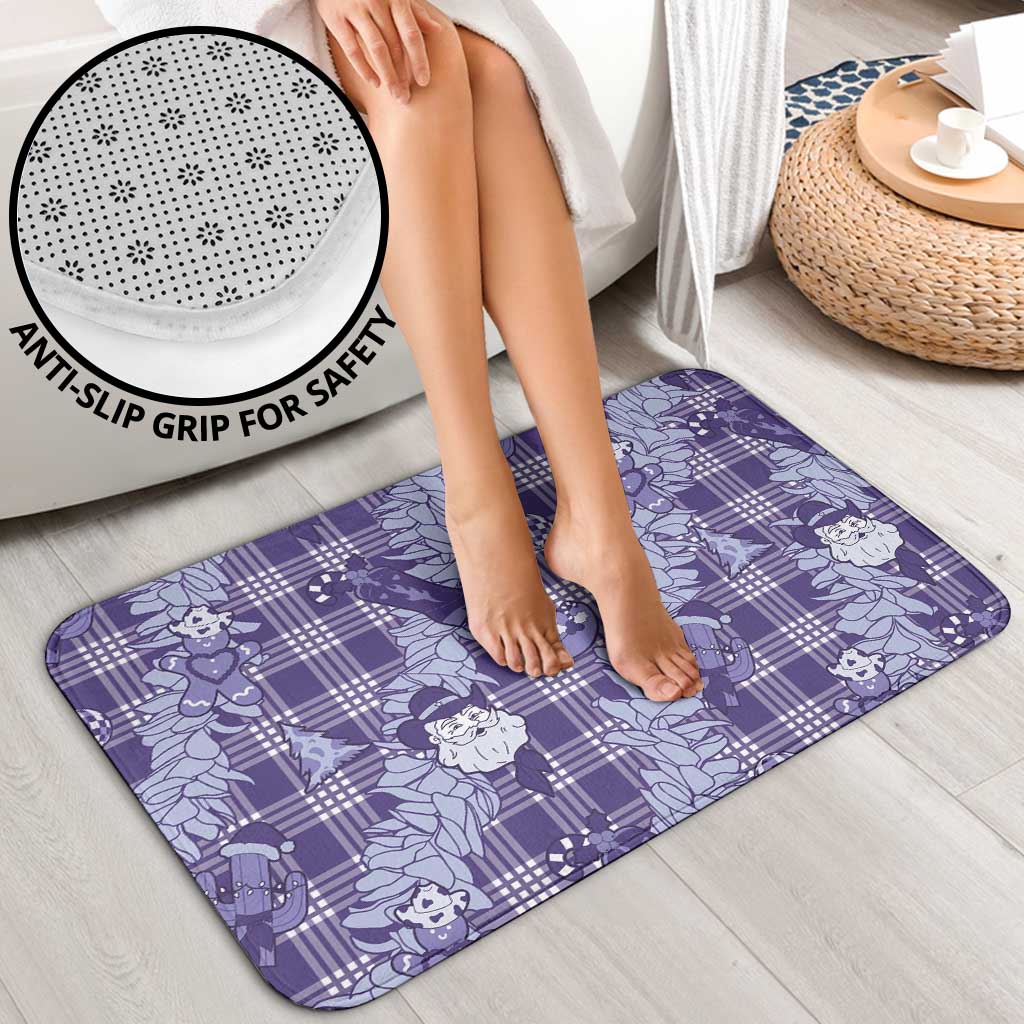 Purple Palaka Hawaii Cowboy Christmas Bathroom Set Paniolo Mix Maile Lei LT7 - Polynesian Pride