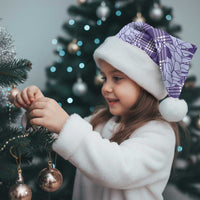 Purple Palaka Hawaii Cowboy Christmas Santa Hat Paniolo Mix Maile Lei - Polynesian Pride