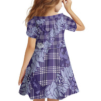 Purple Palaka Hawaii Cowboy Christmas Family Matching Off Shoulder Maxi Dress and Hawaiian Shirt Paniolo Mix Maile Lei LT7 - Polynesian Pride