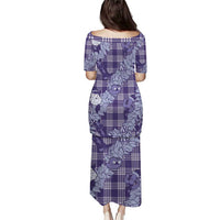 Purple Palaka Hawaii Cowboy Christmas Puletasi Paniolo Mix Maile Lei LT7 - Polynesian Pride
