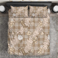 Khaki Palaka Hawaii Cowboy Christmas Bedding Set Paniolo Mix Maile Lei - Polynesian Pride