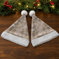 Khaki Palaka Hawaii Cowboy Christmas Santa Hat Paniolo Mix Maile Lei - Polynesian Pride