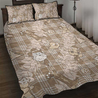 Khaki Palaka Hawaii Cowboy Christmas Quilt Bed Set Paniolo Mix Maile Lei - Polynesian Pride