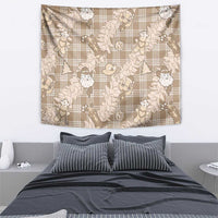 Khaki Palaka Hawaii Cowboy Christmas Tapestry Paniolo Mix Maile Lei LT7 - Polynesian Pride