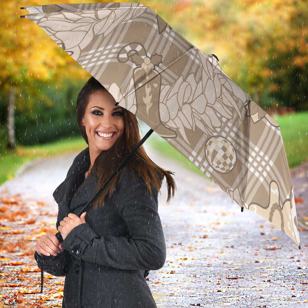 Khaki Palaka Hawaii Cowboy Christmas Umbrella Paniolo Mix Maile Lei LT7 - Polynesian Pride