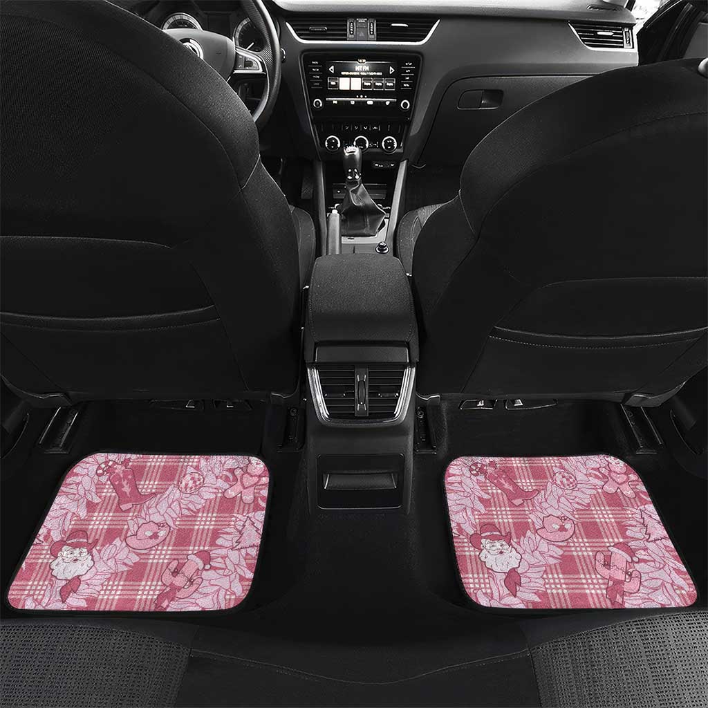 Pink Palaka Hawaii Cowboy Christmas Car Mats Paniolo Mix Maile Lei - Polynesian Pride