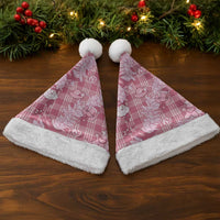 Pink Palaka Hawaii Cowboy Christmas Santa Hat Paniolo Mix Maile Lei LT7 - Polynesian Pride