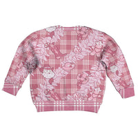 Pink Palaka Hawaii Cowboy Christmas Kid Ugly Christmas Sweater Paniolo Mix Maile Lei LT7 - Polynesian Pride