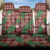 Red Palaka Hawaii Cowboy Christmas Back Car Seat Cover Paniolo Mix Maile Lei - Polynesian Pride