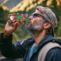 Red Palaka Hawaii Cowboy Christmas 4 in 1 Can Cooler Tumbler Paniolo Mix Maile Lei - Polynesian Pride