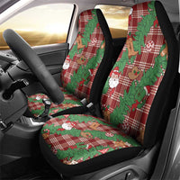 Red Palaka Hawaii Cowboy Christmas Car Seat Cover Paniolo Mix Maile Lei - Polynesian Pride
