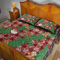 Red Palaka Hawaii Cowboy Christmas Quilt Bed Set Paniolo Mix Maile Lei - Polynesian Pride