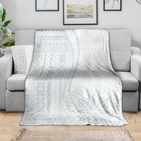Samoa White Sunday Blanket Classic Siapo Style LT7 - Polynesian Pride