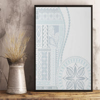 Samoa White Sunday Canvas Wall Art Classic Siapo Style LT7 - Polynesian Pride