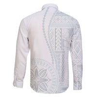 Samoa White Sunday Family Matching Off Shoulder Maxi Dress and Hawaiian Shirt Classic Siapo Style LT7 - Polynesian Pride