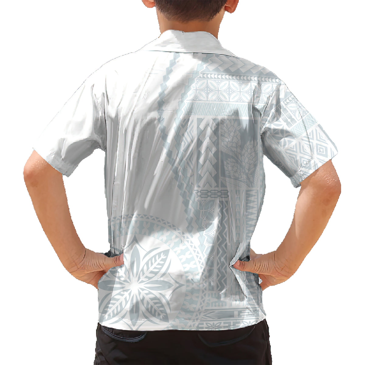 Samoa White Sunday Kid Hawaiian Shirt Classic Siapo Style LT7 - Polynesian Pride
