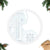 Samoa White Sunday Tree Skirt Classic Siapo Style LT7 Fringed Tree Skirts White - Polynesian Pride