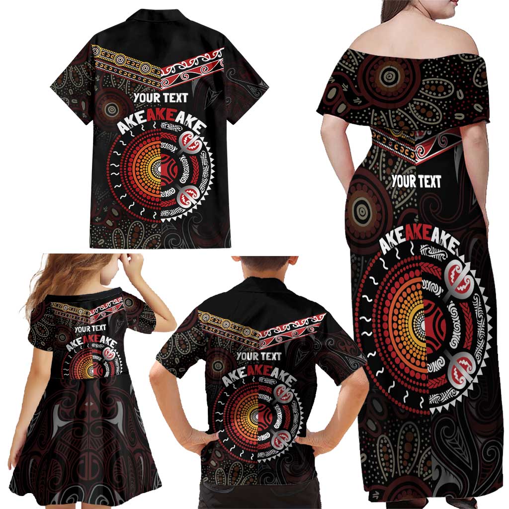 Aotearoa and Australia Indigenous Family Matching Off Shoulder Maxi Dress and Hawaiian Shirt Stand Together For Te Tiriti LT7 - Polynesian Pride