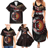 Aotearoa and Australia Indigenous Family Matching Summer Maxi Dress and Hawaiian Shirt Stand Together For Te Tiriti LT7 - Polynesian Pride
