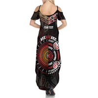 Aotearoa and Australia Indigenous Family Matching Summer Maxi Dress and Hawaiian Shirt Stand Together For Te Tiriti LT7 - Polynesian Pride