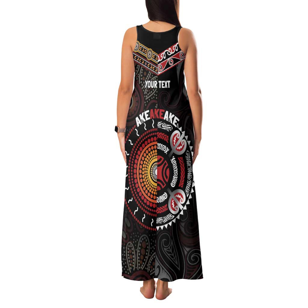 Aotearoa and Australia Indigenous Family Matching Tank Maxi Dress and Hawaiian Shirt Stand Together For Te Tiriti LT7 - Polynesian Pride