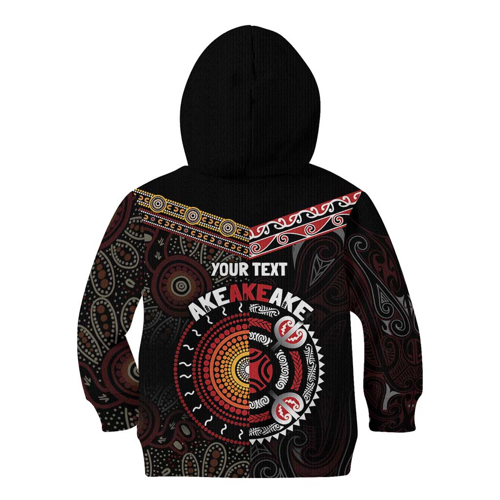Aotearoa and Australia Indigenous Kid Hoodie Stand Together For Te Tiriti
