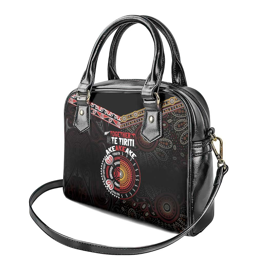 Aotearoa and Australia Indigenous Shoulder Handbag Stand Together For Te Tiriti