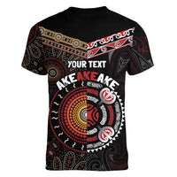 Aotearoa and Australia Indigenous Women V-Neck T-Shirt Stand Together For Te Tiriti