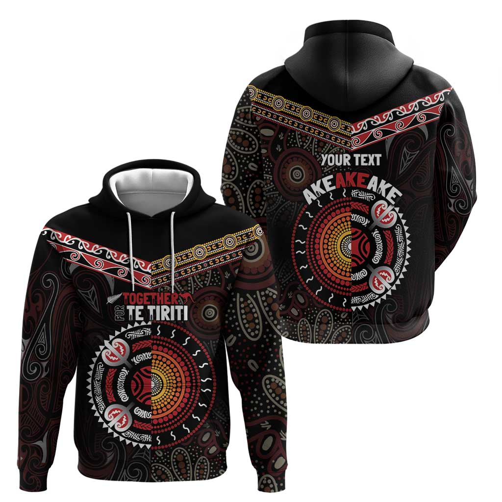 Aotearoa and Australia Indigenous Zip Hoodie Stand Together For Te Tiriti LT7 - Polynesian Pride