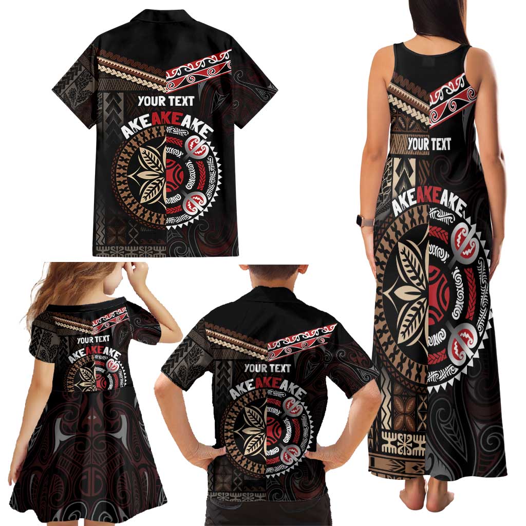 Aotearoa and Samoa Together For Te Tiriti Family Matching Tank Maxi Dress and Hawaiian Shirt Kowhaiwhai Mix Siapo LT7 - Polynesian Pride