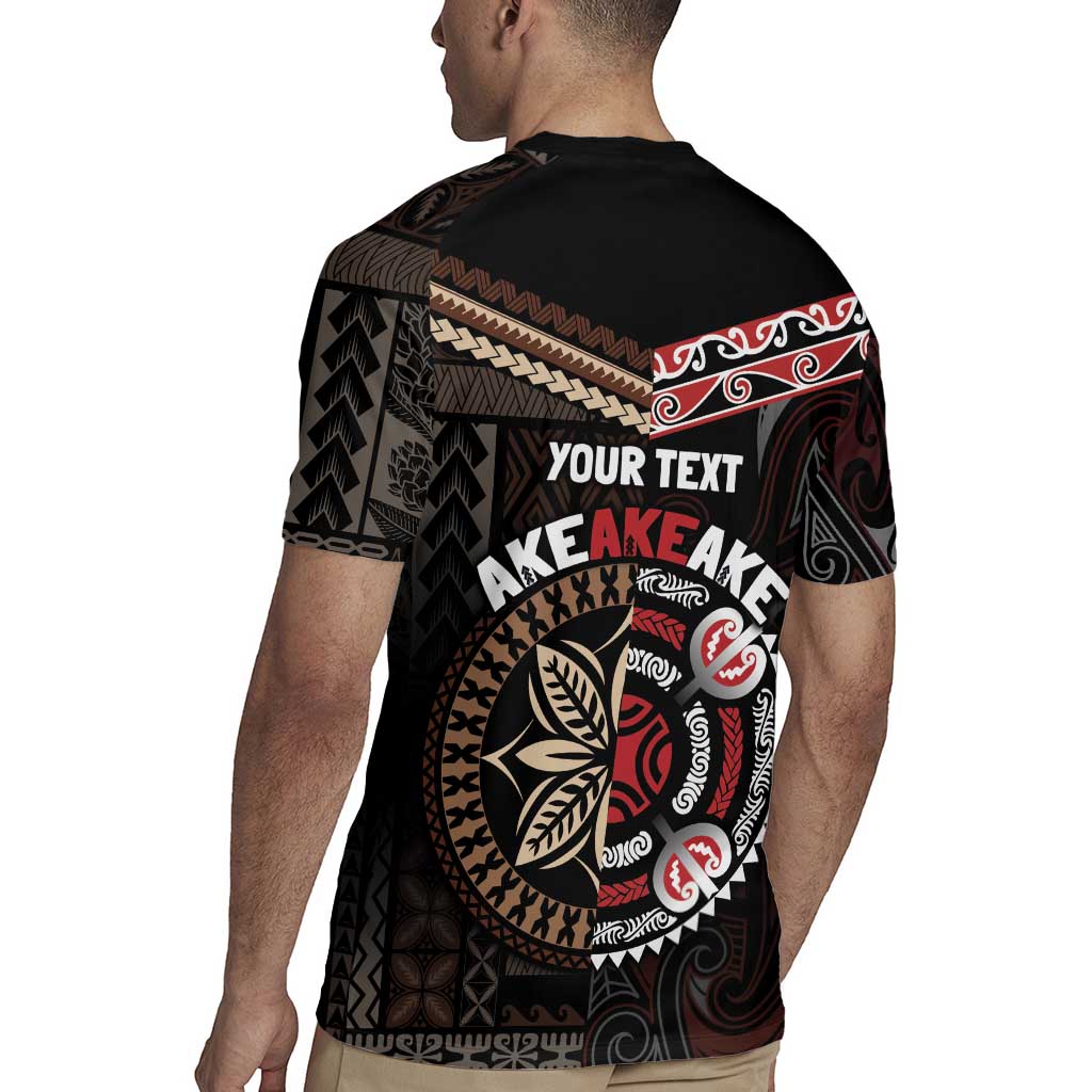 Aotearoa and Samoa Together For Te Tiriti Rugby Jersey Kowhaiwhai Mix Siapo