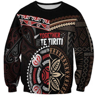 Aotearoa and Samoa Together For Te Tiriti Sweatshirt Kowhaiwhai Mix Siapo