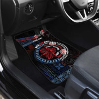 Aotearoa and Samoa Together For Te Tiriti Car Mats Kowhaiwhai Mix Siapo - Flag Color