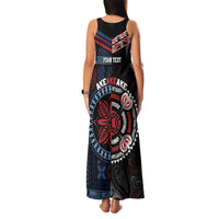Aotearoa and Samoa Together For Te Tiriti Family Matching Tank Maxi Dress and Hawaiian Shirt Kowhaiwhai Mix Siapo - Flag Color LT7 - Polynesian Pride