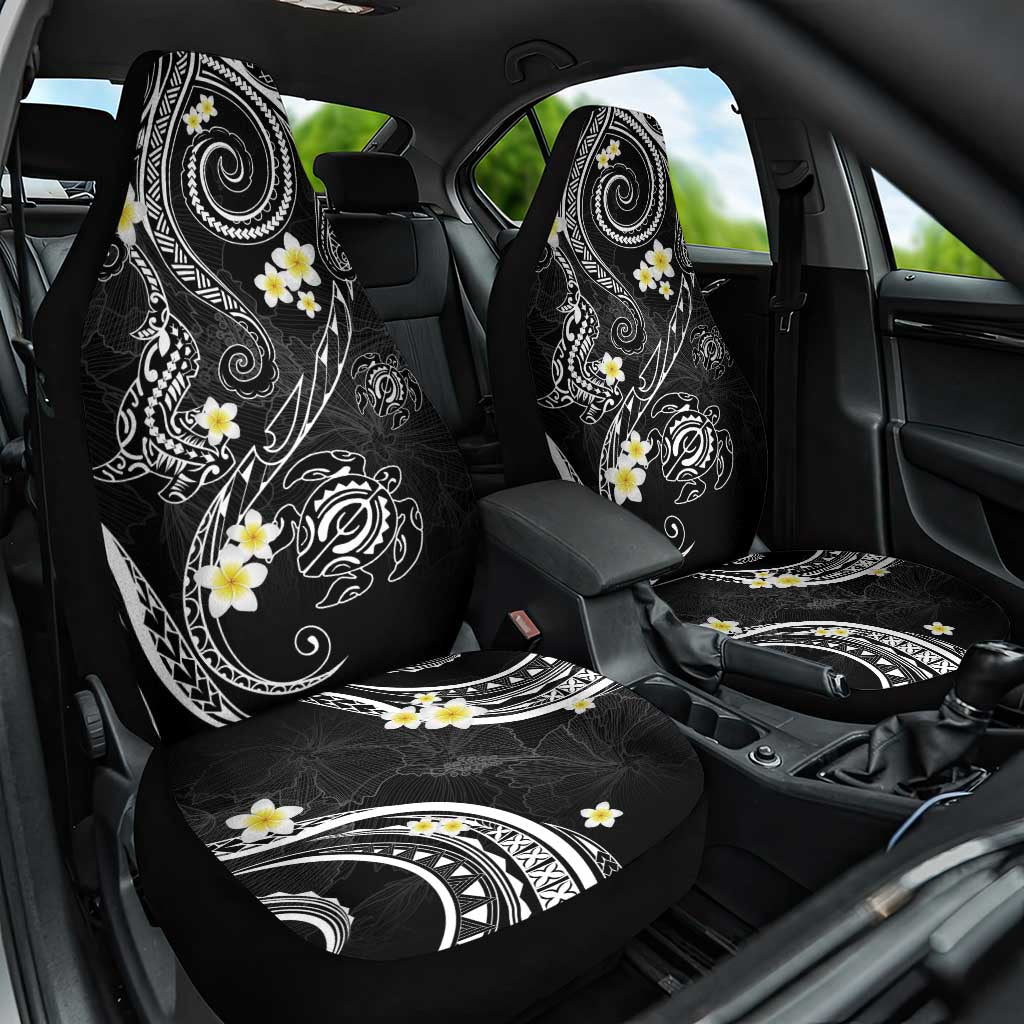 Polynesia Tribal Car Seat Cover Tentacles Plumeria LT7 One Size Black - Polynesian Pride