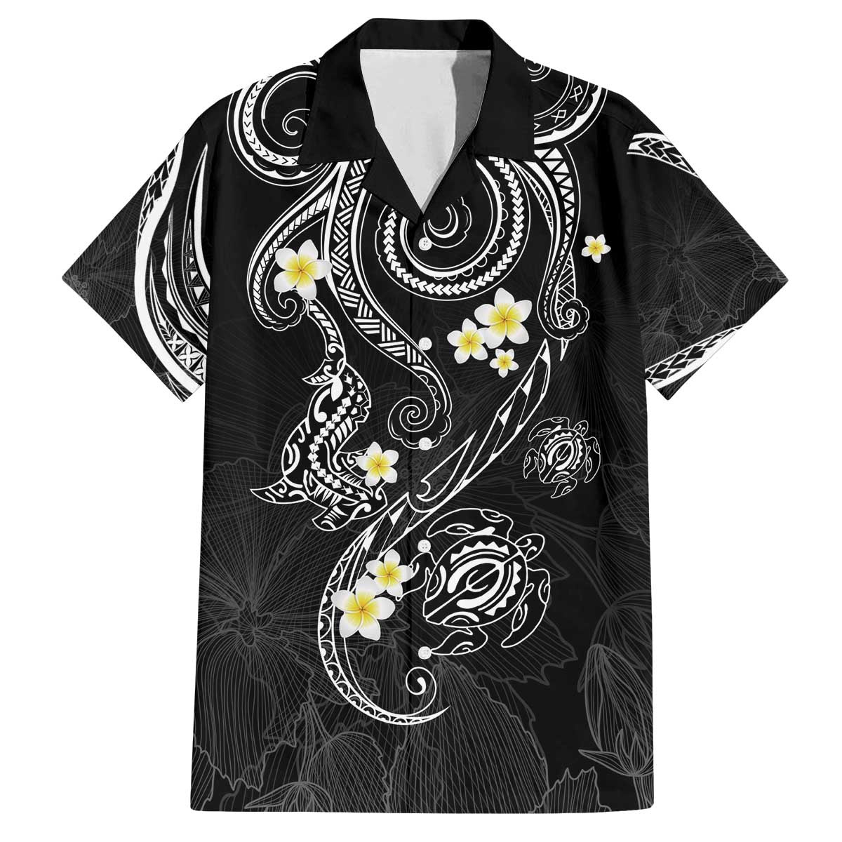 Polynesia Tribal Family Matching Off The Shoulder Long Sleeve Dress and Hawaiian Shirt Tentacles Plumeria LT7 - Polynesian Pride
