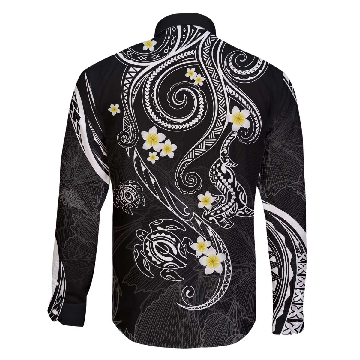 Polynesia Tribal Family Matching Off The Shoulder Long Sleeve Dress and Hawaiian Shirt Tentacles Plumeria LT7 - Polynesian Pride