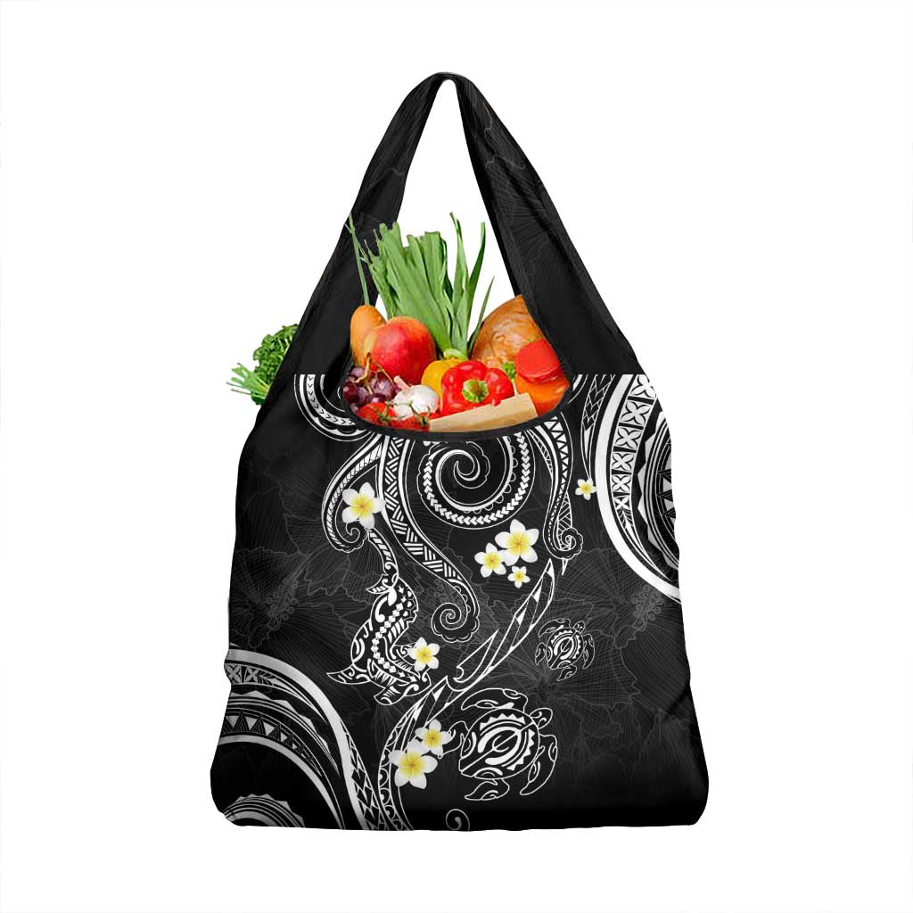 Polynesia Tribal Grocery Bag Tentacles Plumeria LT7 1-pack One Size Black - Polynesian Pride