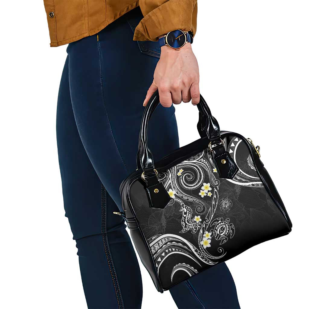 Polynesia Tribal Shoulder Handbag Tentacles Plumeria